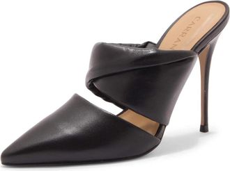 Carrano Heeled Mules - Dames - Muiltjes - Zwart - 37 EU - Leer - Schoenen