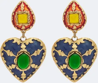 Saint Laurent Embellished clip-on earrings