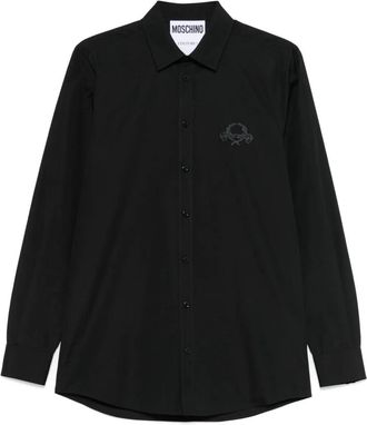 Moschino Mens Poplin Shirt - Black Cotton - Size EU 40 (Mens)