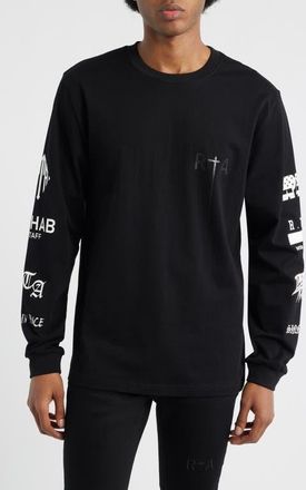 Rta Greatest Hits Long Sleeve Graphic T-Shirt in Black Greatest Hits at Nordstrom, Size Xxx-Large