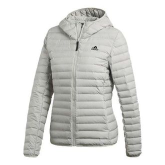 adidas (WMNS) adidas Varilite Soft Hooded Jacket Silver Grey CY8734