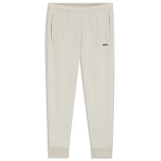 BOSS Cotton-blend sweatpants with embroidered logo