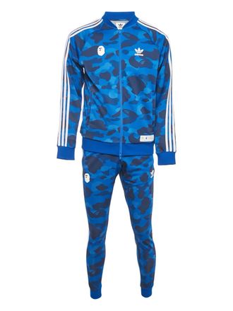A Bathing Ape x Adidas printed tracksuit - Blue
