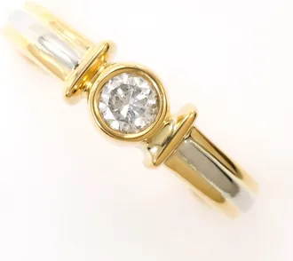 C&A Platinum Yellow Gold Yellow Gold (18K) Platinum 900 Band Ring (Pre-Owned)