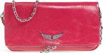Zadig&Voltaire Rock Shoulder Bag - Dames - Schoudertassen - Roze - ONE Size - Leer - Tassen