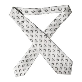 Dolce & Gabbana Ties, female, White, Size: ONE SIZE Patterned Silk Necktie