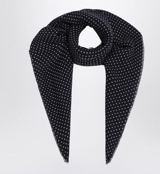 Destin Dark Burgundy Wool Polka-Dot Bandana