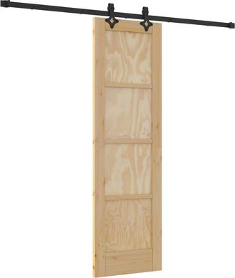 vidaXL Puerta Corredera Orkdal 61 X 198,5 Cm Madera De Pino Maciza Vidaxl