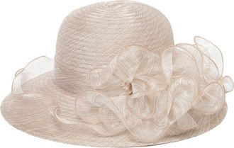 San Diego Hat Company Chiffon Ruffle Hat in Champagne at Nordstrom Rack