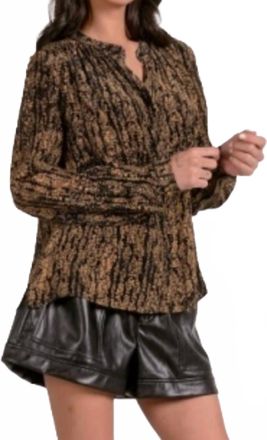 Elan Gold Wisteria Shirt In Black