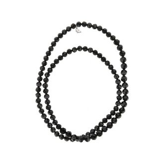 Emporio Armani Multifaceted beads long necklace Woman One Size