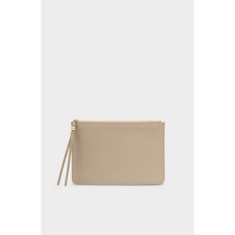 Katie Loxton Tassel Charm Pouch in Light Taupe at Nordstrom