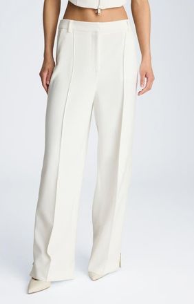Kenneth Cole High Waist Wide Leg Pants in Pure White at Nordstrom, Size 10