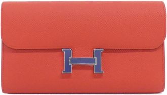 Herm&egrave;s Capucine Epsom Leather Long Wallet (Bi-Fold) (Pre-Owned)