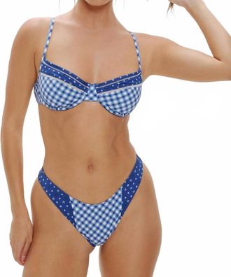 Frankies Bikinis Aspen Top In Starry Gingham