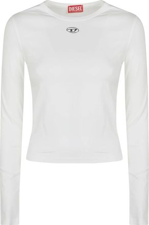 Diesel Tops, Dames, Wit, L, Katoen, T-Uncutieslong-Ls-Od