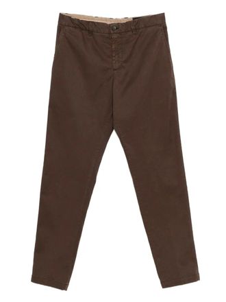 White Sand button-fastening cotton trousers - men - Elastane/TENCEL/Silk/Cotton - 50 - Brown