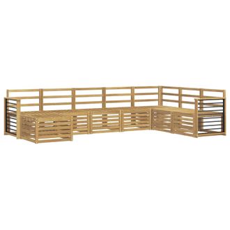 vidaXL Conjunto De Sof&aacute;s De Exterior 8 Pcs Blanco 306 X 187,5 X 73 Cm Vidaxl