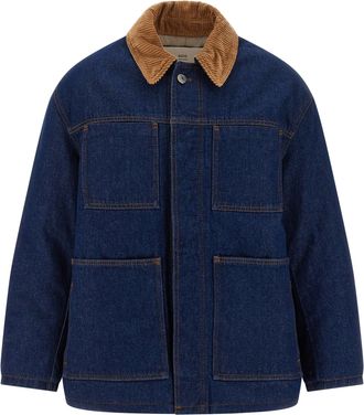 Ami Worker Puffer Jackets Blu-Uomo