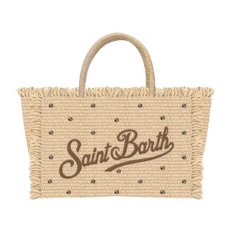 Saint Barth Tote Bags, female, Beige, Size: ONE SIZE Colette Raffia Bag