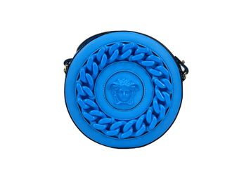 Versace Versace Round Disco Leather Camera Case Crossbody Womens Bag