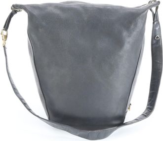 Bally Black Leather Handbag Shoulder Bag Tote Bag (Pre-Owned)