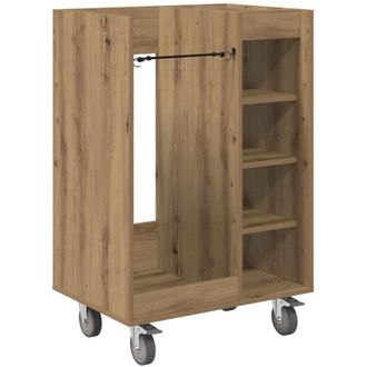 vidaXL Armario De Golf Con Rueda Liso Roble Artesanal 65 X 45 X 98 Cm Vidaxl