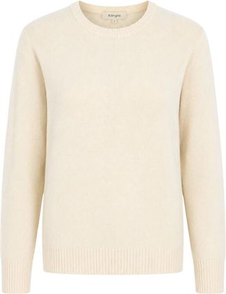 KANGRA Round-neck Truien - Dames - Ronde hals truien - Beige - 3XL - Wol - Truien & Vesten