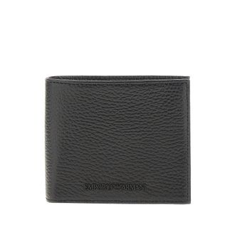 Emporio Armani Grained leather bi-fold wallet Man One Size