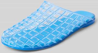 Bianco Clogs in semitransparentem Design in Hellblau, Gr&ouml;&szlig;e 36