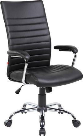 Serena Serena - Silla De Oficina Geelong, Sill&oacute;n Presidencial Con Reposabrazos, Silla De Oficina Ergon&oacute;mica, Cm 63x65h108/118, Negro