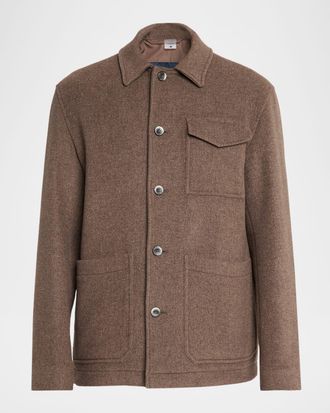 Herno Men & apos;s Field Jacket in Soft Recycled Wool
