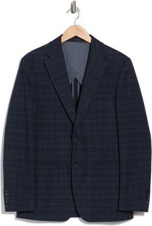 Calvin Klein Dark Blue Plaid Notch Lapel Sport Coat at Nordstrom Rack, Size 40 Regular