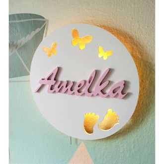 OEM L&aacute;mpara De Noche Tulajka Con Nombre