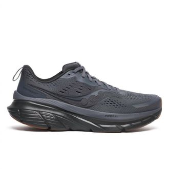 Saucony Mens Guide 18 Shoes In Shadow/gum