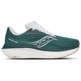 Saucony Mens Ride 18 - Running Shoes Pine/White Size 14.0