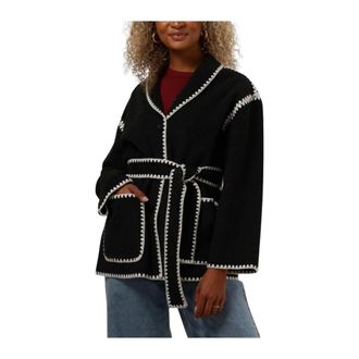 Minus Jassen, Dames, Grijs, L, Riemjas in donkergrijs