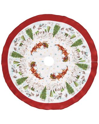 Elrene Santas Snowy Sleighride Christmas Tree Skirt
