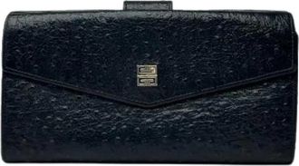 Givenchy Pre-owned Lederen Portemonnee - Dames - Vintage Accessoires - Zwart - ONE Size - Leer - Vintage