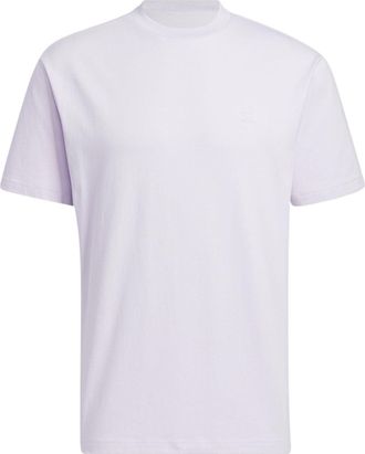 adidas neo Solid Color Round Neck Sports Short Sleeve Light Purple T-Shirt HS6817