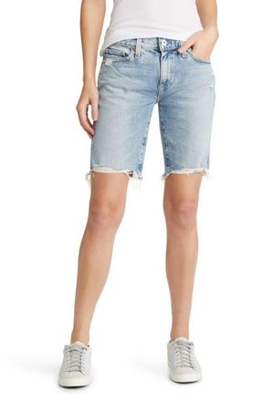 AG - Adriano Goldschmied Nikki Ripped Denim Bermuda Shorts in Apparition at Nordstrom, Size 23