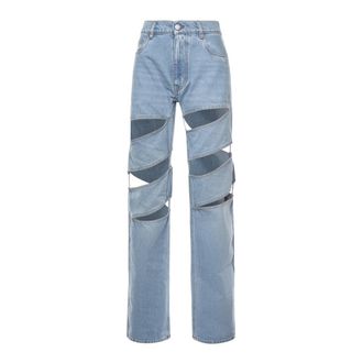 Coperni Straight Jeans, female, Blue, Size: S Spiral Jeans