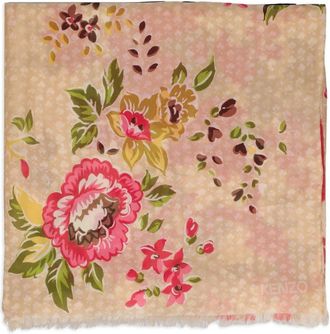 Kenzo Foulard con stampa a fiori - Rosa