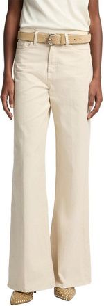 7 For All Mankind Lotta Twill Creme Wide Leg Jean