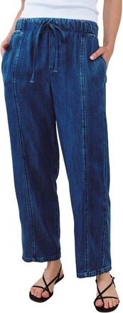 Bella Dahl Seamed Pull-On Barrel Chambray Pants in Horizon Blue Wash at Nordstrom, Size X-Small