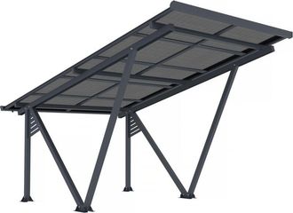 Habitat et Jardin Cochera Solar Con Paneles Fotovoltaicos - 366 X 575 X 366 Cm - Gris - 4,1 Kw