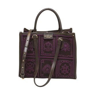 My Best Bags Firenze Atena Tote - Dames - Tassen - Paars - Maat: ONE Size Leer