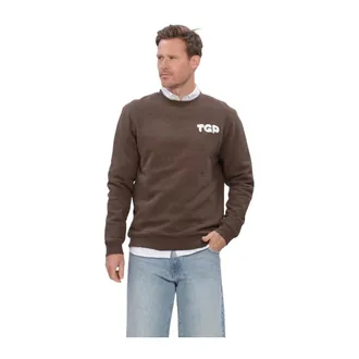 The Goodpeople Hoodies & sweatvesten, Heren, Bruin, XL, Look Sweater