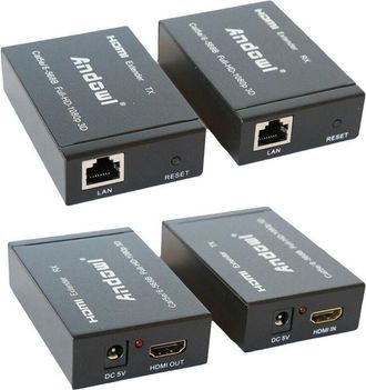 Trade Shop Trade Shop - Hdmi Ethernet Acvo Di Rete Lan Over Cat5e Cat6 60 Metri Hdmi 3d 1080p
