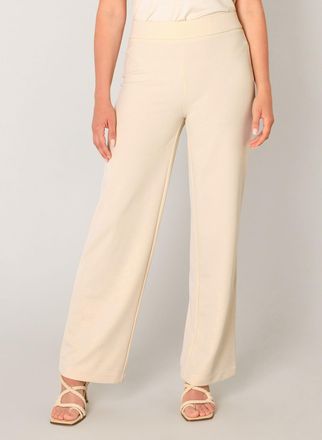 Base Level Treggings BASE LEVEL Yarah, Damen, Gr. 36, L&auml;nge 32, beige (light beige), Web, Obermaterial: 97% Polyester, 3% Elasthan, unifarben, loose fit lang, Ho